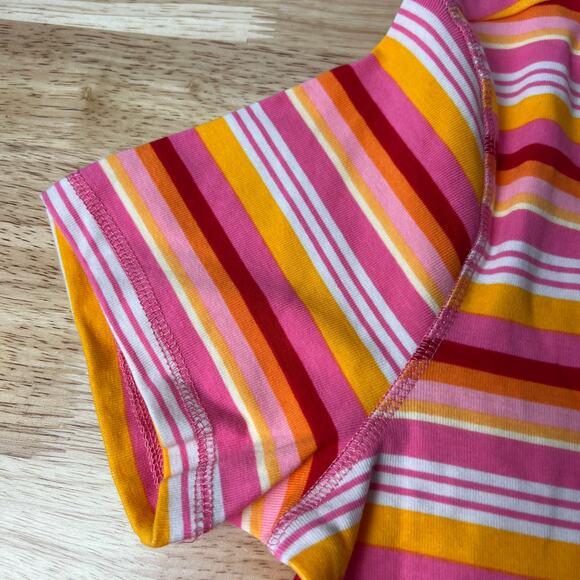 Wild Fable Women's Pink Striped Short Sleeve Fitted T-Shirt - Size XL - NWT - Picture 5 of 9